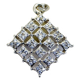Violet Modern Statement Pendant for Women Silver Shine
